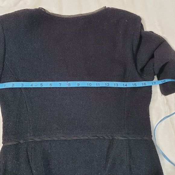 St. John Collection Black Wool blend Dress and Blazer set Sz 4 - Picture 14 of 16